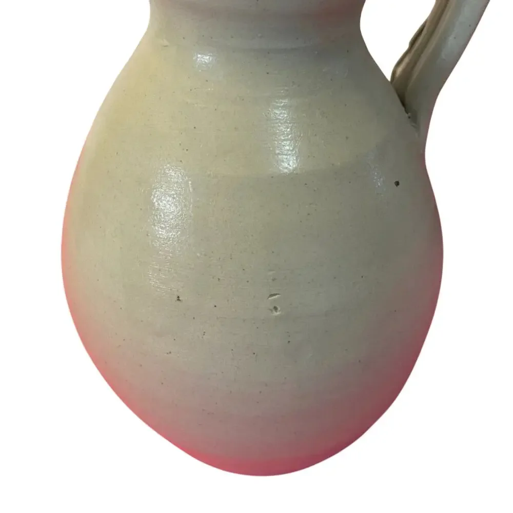 Vintage Williamsburg Salt Glazed Pottery Pitcher: Blue Tulip Vase